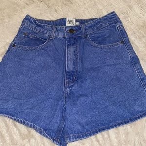SALE: princess polly denim high waisted shorts